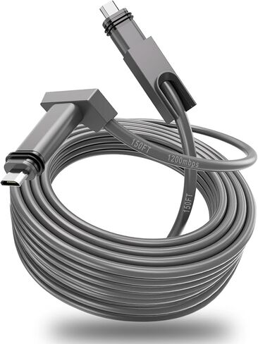 Starlink Cable 100FT for Starlink Rectangular Satellite V2, Replacement Cable Starlink for Satellite V2, Extension Starlink Cable Waterproof & Rainproof for Starlink Mesh Router, Grey in Saudi Arabia