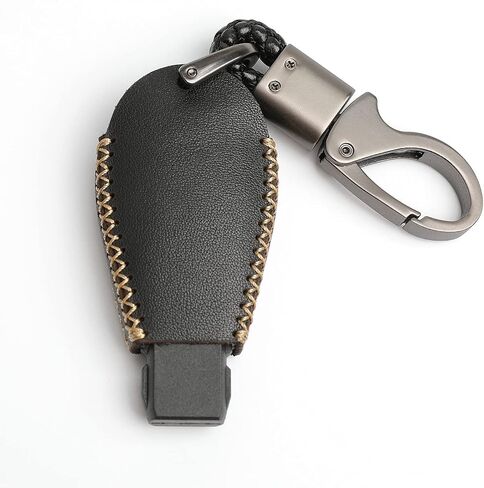 Leather for IYZ-C01C Chrysler 300 Town & Country Dodge Challenger Durango Grand Caravan Journey Magnum Ram 1500 2500 3500 Jeep Grand Cherokee 4 Buttons Key Fob Case Cover Chain in Saudi Arabia