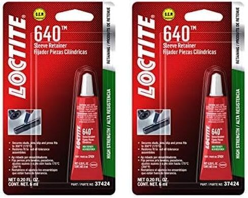 LOCTITE 640 High-Strength Sleeve Retainer, High-Temperature, High-Stength, Anaerobic Adhesive, For Large Diameter Components, Active Metals | Green, 6 ml Tube (PN: 487235) in Saudi Arabia