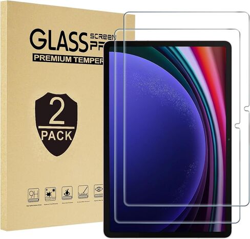 [2 Pack Screen Protector for Galaxy Tab S9 11 Inch 2023 Released (Model: SM-X710, SM-X716B, SM-X718U，SM-X716N) Samsung Tempered Glass Film Guard 9H Hardness 2.5D Edge Clear Anti Scratch in Saudi Arabia