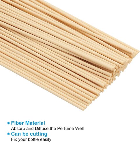 PATIKIL 25CM/10Inch Reed Diffuser Stick, 100 Pack Fiber Aroma Fragrance Refill Sticks Replacement with PET Bottle for Home Office Hotel Party Wedding, Black in Saudi Arabia