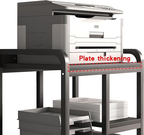 حامل طابعة jarrvz، طاولة طابعة كبيرة متعددة الأغراض مقاس 22 × 18 بوصة، عربة كمبيوتر رئيسية بعجلات، حامل برج الكمبيوتر لجهاز الفاكس، ماسح ضوئي، حامل عربة دوارة، حامل ورق ممزق، بني ريفي in Kuwait