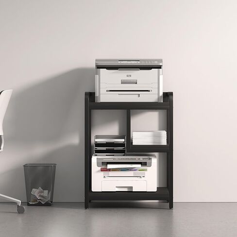 حامل طابعة jarrvz، طاولة طابعة كبيرة متعددة الأغراض مقاس 22 × 18 بوصة، عربة كمبيوتر رئيسية بعجلات، حامل برج الكمبيوتر لجهاز الفاكس، ماسح ضوئي، حامل عربة دوارة، حامل ورق ممزق، بني ريفي in Kuwait