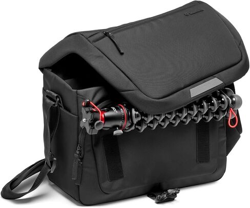 مانفروتو Advanced Messenger M III، حقيبة تصوير لكاميرات DSLR مع عدسات، حقيبة كاميرا مع حامل ثلاثي القوائم وغطاء للمطر، ملحقات التصوير الفوتوغرافي in Saudi Arabia