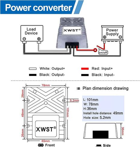 DC 24V to DC 12V Step Down Reducer Regulator Buck Converter Output 40A 480W Power Converter Module for Auto Car Truck Vehicle Boat Solar System (40A) in Saudi Arabia