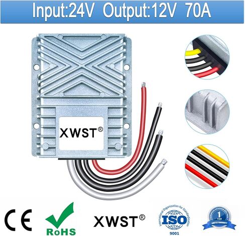 DC 24V to DC 12V Step Down Reducer Regulator Buck Converter Output 40A 480W Power Converter Module for Auto Car Truck Vehicle Boat Solar System (40A) in Saudi Arabia