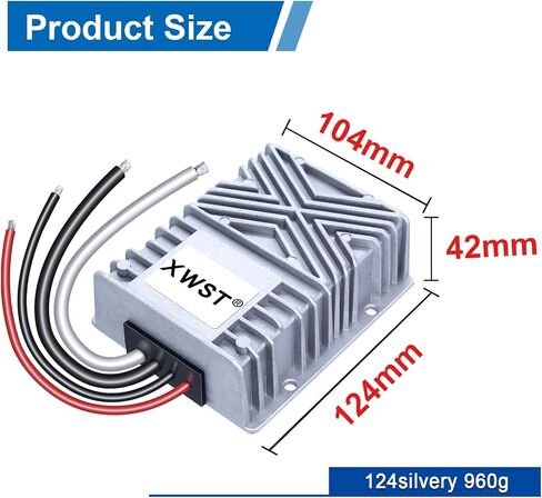 DC 24V to DC 12V Step Down Reducer Regulator Buck Converter Output 40A 480W Power Converter Module for Auto Car Truck Vehicle Boat Solar System (40A) in Saudi Arabia