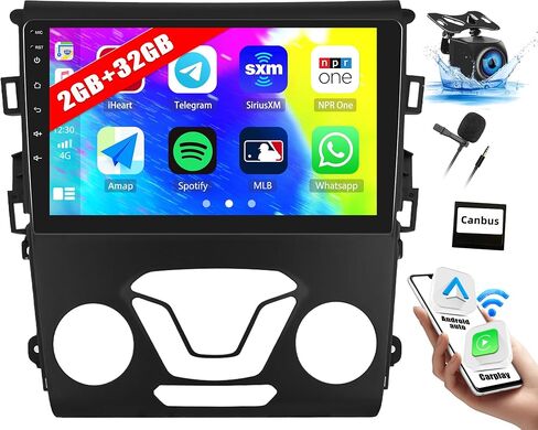 2G+32G Android 13 Car Radio Stereo for Ford Fusion 2013 2014 2015 2016 with Wireless CarPlay Android Auto 9" Touch Screen Car Radio with GPS Navigation Bluetooth FM Backup Camera Mirror Link Head Unit in Saudi Arabia