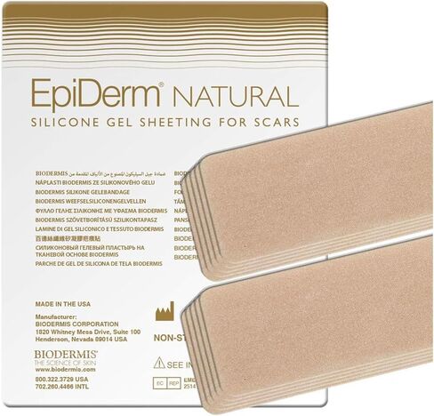 Epi-Derm Keloid Large Sheets, Silicone Gel Sheeting for Scars, Ideal for C-Section, Tummy Tuck, Hysterectomy & Cardiac Surgery Scars, Premium Grade Scar Sheets, Reusable 11x15.75 in - Clear in Saudi Arabia
