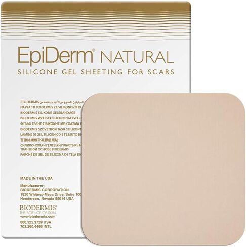 Epi-Derm Keloid Large Sheets, Silicone Gel Sheeting for Scars, Ideal for C-Section, Tummy Tuck, Hysterectomy & Cardiac Surgery Scars, Premium Grade Scar Sheets, Reusable 11x15.75 in - Clear in Saudi Arabia