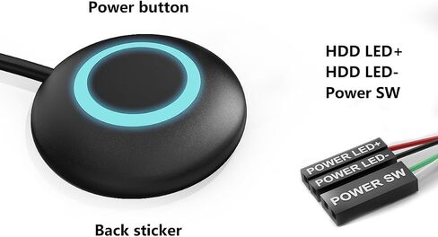 Computer Power Switch, Power Supply Control Adapter Cable 65 inch External PC Power Button Desktop Computer Motherboard Switch On/Off Power SW Cables in Saudi Arabia