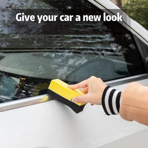 4 Pcs Tire Applicator Dressing Shine Sponge, Tire Contour Dressing Applicator Pads, Tire Dressing Applicator Sponges, Wax Buffing Pads Color Polishing Sponge for Car Glass, Painted Steel & Porcelain in Kuwait