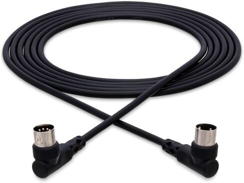 Hosa MID-310RR كبل MIDI ذو الزاوية اليمنى، زاوية يمين 5-pin DIN إلى نفسه، 10 قدم in Saudi Arabia