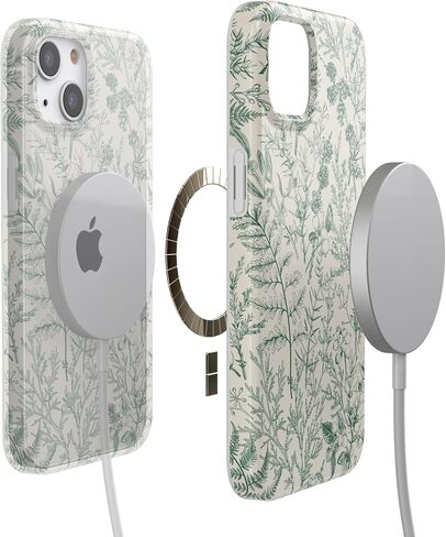 Casely iPhone 13 Case | Sage Garden | Green Floral | Compatible with MagSafe in Kuwait