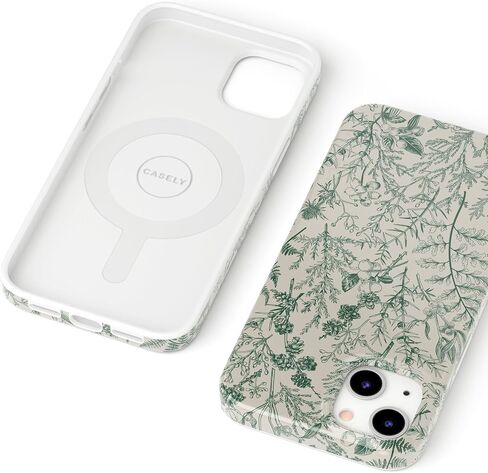 Casely iPhone 13 Case | Sage Garden | Green Floral | Compatible with MagSafe in Kuwait