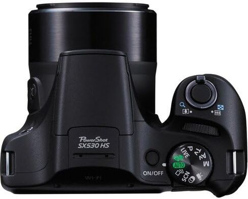 كاميرا Canon PowerShot SX530 HS الرقمية (9779B001)، بطاقة ذاكرة سعة 64 جيجابايت، بطارية NB-6L، برنامج صور Corel، شاحن، قارئ بطاقات، حقيبة ناعمة فاخرة، حامل ثلاثي القوائم مرن، حزام يد + المزيد (متجدد) in Saudi Arabia