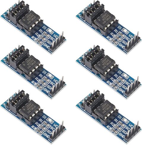 6pcs AT24C256 I2C Interface 256k Bits for EEPROM Memory Module Data Storage 8P Chip Power Supply Indicator Pull Up Resistor Direct Jumper Setting Intelligent car Accessories for arduino 3.3-5V in Saudi Arabia