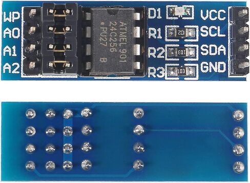 6pcs AT24C256 I2C Interface 256k Bits for EEPROM Memory Module Data Storage 8P Chip Power Supply Indicator Pull Up Resistor Direct Jumper Setting Intelligent car Accessories for arduino 3.3-5V in Saudi Arabia