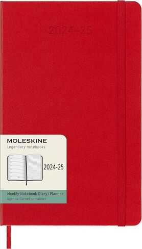 Moleskine Classic 18 Month 2024-2025 Weekly Horizontal Planner,Hard Cover, Large (5" x 8.25"), Black, 208 pages in Saudi Arabia
