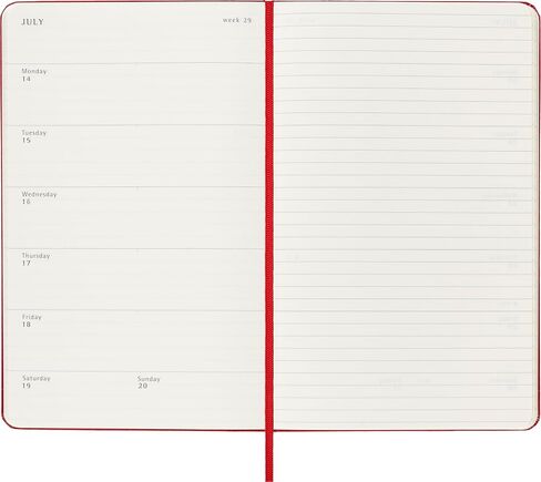 Moleskine Classic 18 Month 2024-2025 Weekly Horizontal Planner,Hard Cover, Large (5" x 8.25"), Black, 208 pages in Saudi Arabia