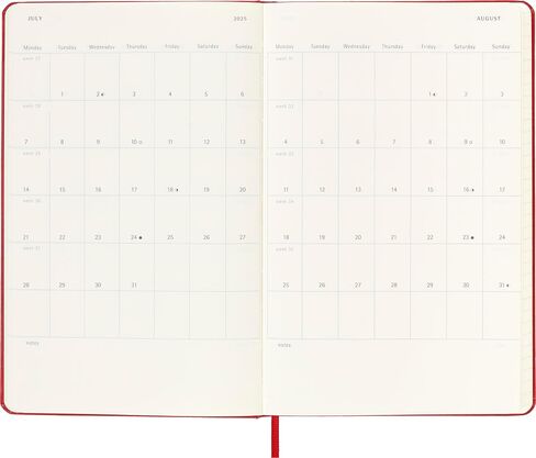 Moleskine Classic 18 Month 2024-2025 Weekly Horizontal Planner,Hard Cover, Large (5" x 8.25"), Black, 208 pages in Saudi Arabia