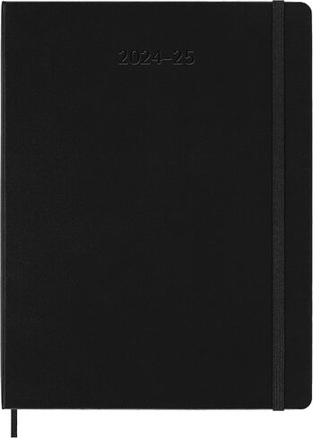 Moleskine Classic 18 شهرًا 2024-2025 مخطط أفقي أسبوعي، غطاء صلب، كبير (5 بوصة × 8.25 بوصة)، أسود، 208 صفحة in Saudi Arabia