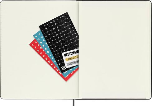 Moleskine Classic 18 شهرًا 2024-2025 مخطط أفقي أسبوعي، غطاء صلب، كبير (5 بوصة × 8.25 بوصة)، أسود، 208 صفحة in Saudi Arabia