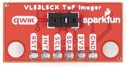 SparkFun Qwiic Mini ToF Imager - VL53L5CX - Multizone ranging output sensor - Board dimensions .05" x 1" - SPAD array Physical infrared filters DOE for best ranging performance -Operating voltage 3.3V in Saudi Arabia