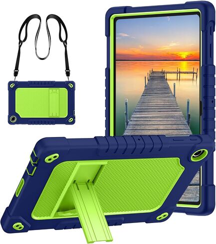 for Walmart Onn 10.4 Tablet Pro Case (Model:100110603),for Onn 10.4 Tablet Case,Heavy Duty Kids Shockproof with Kickstand Shoulder Strap Cover for Walmart ONN 10.4 Inch Pro(Black/Black) in Saudi Arabia