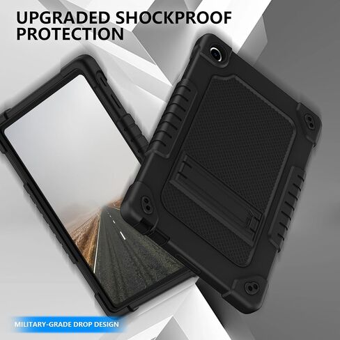 for Walmart Onn 10.4 Tablet Pro Case (Model:100110603),for Onn 10.4 Tablet Case,Heavy Duty Kids Shockproof with Kickstand Shoulder Strap Cover for Walmart ONN 10.4 Inch Pro(Black/Black) in Saudi Arabia