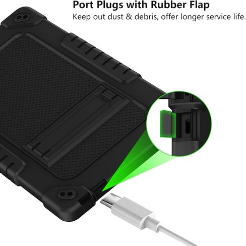 for Walmart Onn 10.4 Tablet Pro Case (Model:100110603),for Onn 10.4 Tablet Case,Heavy Duty Kids Shockproof with Kickstand Shoulder Strap Cover for Walmart ONN 10.4 Inch Pro(Black/Black) in Saudi Arabia