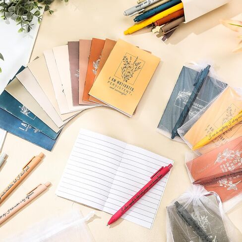 48 Pcs Positive Affirmation Gift Set Gratitude Notebooks with Pens and Small Bags Motivational Encouragement Notepad Daily Affirmation Journal for Women Stress Relief Self Care Gift (Rainbow) in Saudi Arabia