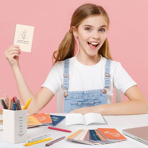 48 Pcs Positive Affirmation Gift Set Gratitude Notebooks with Pens and Small Bags Motivational Encouragement Notepad Daily Affirmation Journal for Women Stress Relief Self Care Gift (Rainbow) in Saudi Arabia