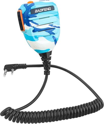 ميكروفون راديو BAOFENG، ميكروفون شرطة عن بعد للكتف UV-5R BF-F8HP 5RM UV-21R K5PLUS UV-17R TIDRADIO TD-H3 TD-H8 Quansheng UV-K5 ميكروفون مكبر صوت محمول باليد (برتقالي*عبوة واحدة) in Saudi Arabia