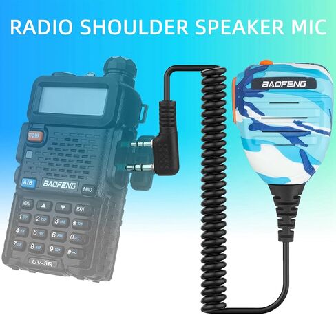 ميكروفون راديو BAOFENG، ميكروفون شرطة عن بعد للكتف UV-5R BF-F8HP 5RM UV-21R K5PLUS UV-17R TIDRADIO TD-H3 TD-H8 Quansheng UV-K5 ميكروفون مكبر صوت محمول باليد (برتقالي*عبوة واحدة) in Saudi Arabia