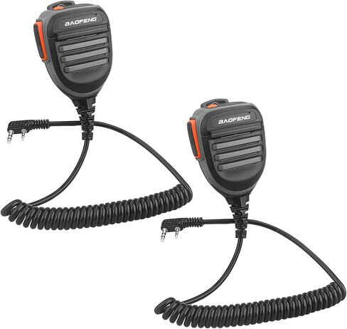 ميكروفون راديو BAOFENG، ميكروفون شرطة عن بعد للكتف UV-5R BF-F8HP 5RM UV-21R K5PLUS UV-17R TIDRADIO TD-H3 TD-H8 Quansheng UV-K5 ميكروفون مكبر صوت محمول باليد (برتقالي*عبوة واحدة) in Kuwait
