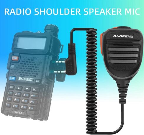 ميكروفون راديو BAOFENG، ميكروفون شرطة عن بعد للكتف UV-5R BF-F8HP 5RM UV-21R K5PLUS UV-17R TIDRADIO TD-H3 TD-H8 Quansheng UV-K5 ميكروفون مكبر صوت محمول باليد (برتقالي*عبوة واحدة) in Kuwait