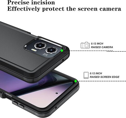 حافظة هاتف Qinmay لهاتف Motorola Moto G Stylus 5G 2024 مع واقي شاشة عالي الدقة، حافظة هاتف متينة مقاومة للصدمات والسقوط من 3 طبقات لهاتف Moto G Stylus 2024 (WineRedPink) in Kuwait