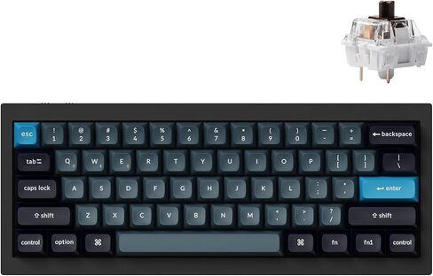Keychron Q4 Pro Wireless Custom Mechanical Keyboard, QMK/VIA Programmable Full Aluminum 60% Layout Bluetooth/Wired RGB with Hot-swappable Keychron K Pro Red Switch Compatible with Mac Windows Linux in Saudi Arabia