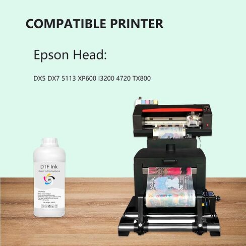 DTF White Ink 1000ML Refill for Epson Printhead DX5 DX7 5113 XP600 L3200 4720 TX800 L1800 L805 R1390 DTF Printer, for DTF Heat Transfer Film Printing (1 Pack, White) in Saudi Arabia