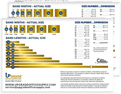 Upgrade Office Supply UPG22564 Rubber Bands, Size #64 (3-1/2" x 1/4"), Natural Crepe, Made in USA (3 Pound Box) in Kuwait