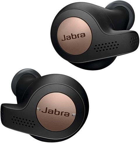 سماعات أذن Jabra Elite Active 65t - سماعات أذن لاسلكية مع علبة شحن، أسود نحاسي - سماعات أذن بلوتوث مع ملاءمة آمنة وصوت فائق، عمر بطارية طويل والمزيد (متجددة) in Saudi Arabia