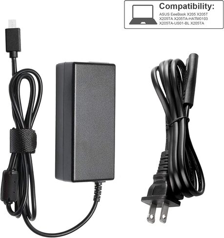 33w 19v 1.75A Laptop Charger for Asus Vivobook e200 e202 e202s e202sa e205sa e200h e200ha f205ta eeebook x205 x205t x205ta chromebook c201 c201pc c201pa 201pa in Kuwait