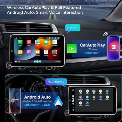 XTRONS 10.1 Inch Double Din Rotatable Android 13 Car Stereo Radio, Octa Core 4GB+64GB Car Radio, QLED Touch Screen GPS Navigation Head Unit Support DSP Car Play Android Auto 4G LTE in Kuwait