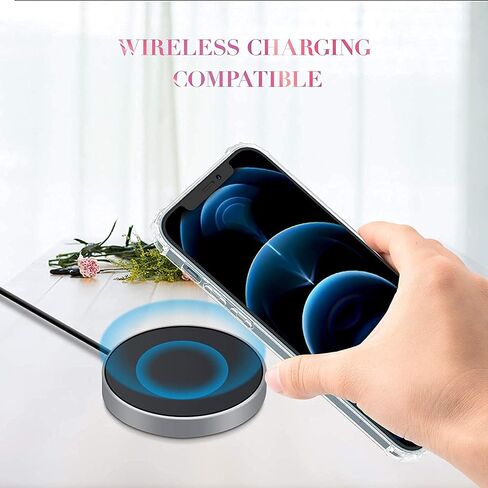حافظة هاتف OOZ Crystal لهاتف iPhone 13(2021)/iPhone 14(2022) 6.1 بوصة، غطاء حماية شفاف لطيف، فراشة أرجوانية جذابة [غير صفراء] غطاء حماية ناعم مقاوم للصدمات للنساء والفتيات in Saudi Arabia