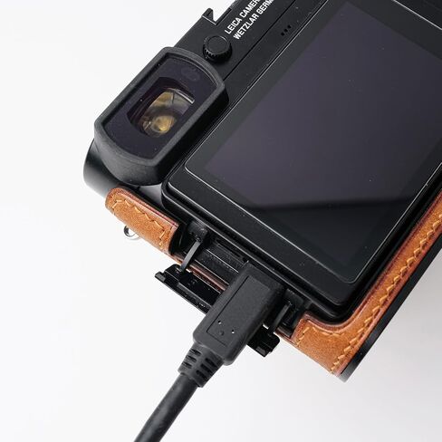 Iborrys-Camera نصف حافظة جلدية أصلية متخصصة مناسبة لـ Leica Q3 - مصنوعة يدويًا >> طبقة علوية من الجلد الأصلي + لوحة قاعدة معدنية + ساق يد + غطاء سفلي مغناطيسي تصميم 4 في 1 (قهوة قديمة) in Kuwait