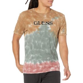 GUESS Men's Short Sleeve Basic Sahara Tie Dye Tee