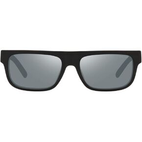 ARNETTE Man Sunglasses Black Frame, Grey Mirror Black Lenses, 55MM
