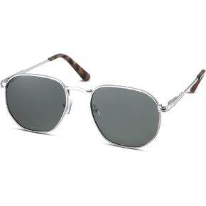 Weatherproof Vintage Designer Sunglasses for Men, UV400 Protection, Durable Metal Square Aviator Frame