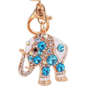 AIBEARTY Fashionable Diamond Crystal Rhinestone Elephant Keychain Bag Charm Pendent